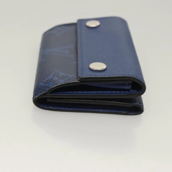 LOUIS VUITTON Taigalama Discovery Compact wallet Wallet Blue M67620 Auth 134375 - Picture 3 of 16